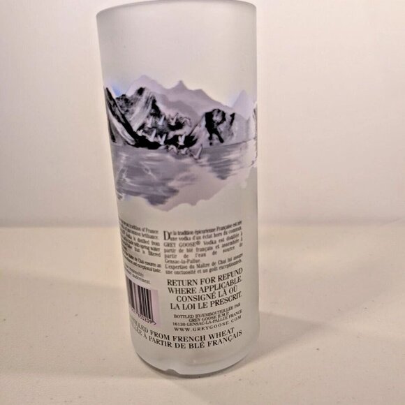 Grey Goose Vodka Tumbler Glass Upcycled from bottle 7" inch FROSTED GLASS - Picture 7 of 7
